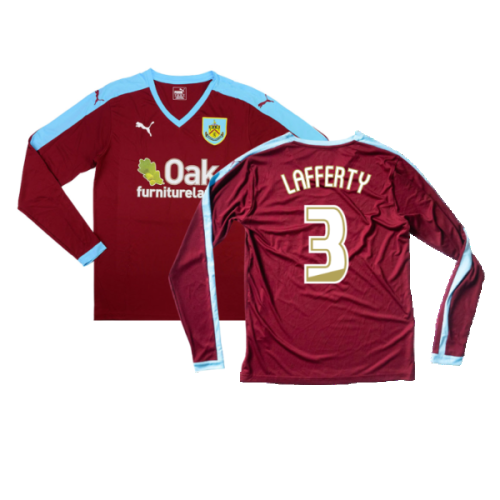 Burnley 2015-16 Long Sleeve Home Shirt ((Excellent) S) (Lafferty 3)