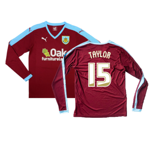 Burnley 2015-16 Long Sleeve Home Shirt ((Excellent) S) (Taylor 15)