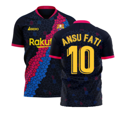 Catalonia 2024-2025 Away Concept Football Kit (Libero) (ANSU FATI 10)