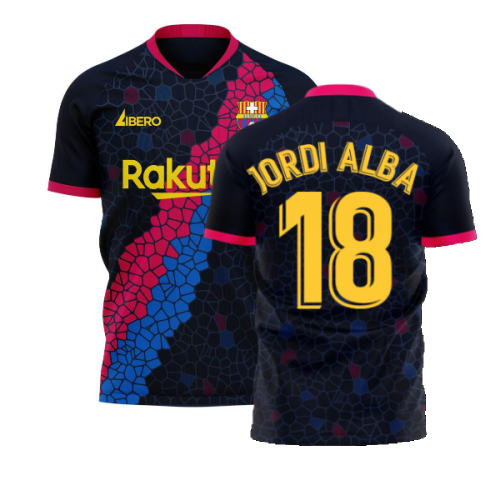 Catalonia 2024-2025 Away Concept Football Kit (Libero) (JORDI ALBA 18)