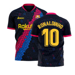 Catalonia 2024-2025 Away Concept Football Kit (Libero) (RONALDINHO 10)