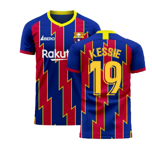 Catalonia 2024-2025 Home Concept Football Kit (Libero) (KESSIE 19)