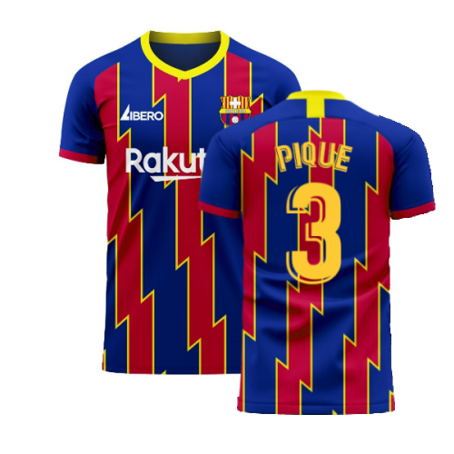 Catalonia 2024-2025 Home Concept Football Kit (Libero) (PIQUE 3)