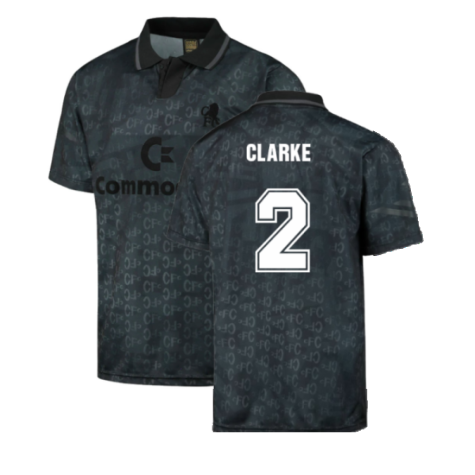 Chelsea 1992 Black Out Retro Football Shirt (Clarke 2)