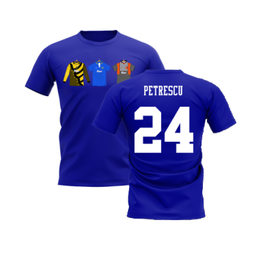 Chelsea 1995-1996 Retro Shirt T-shirts (Blue) (Petrescu 24)