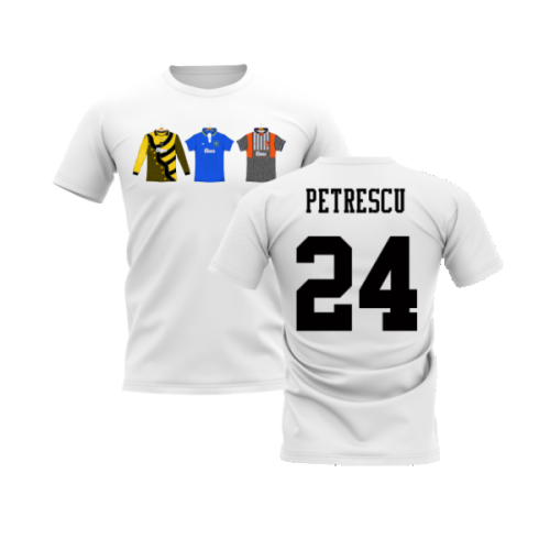 Chelsea 1995-1996 Retro Shirt T-shirts (White) (Petrescu 24)