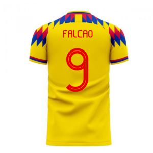 Colombia 2024-2025 Home Concept Football Kit (Libero) (FALCAO 9)