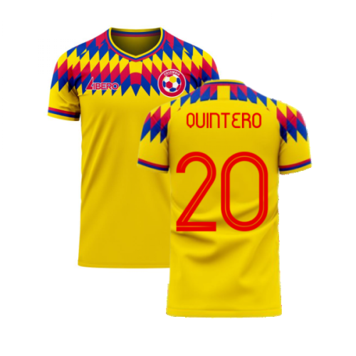 Colombia 2024-2025 Home Concept Football Kit (Libero) (QUINTERO 20)