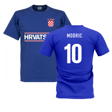 Croatia Team T-Shirt - Royal (MODRIC 10)