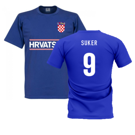 Croatia Team T-Shirt - Royal (SUKER 9)