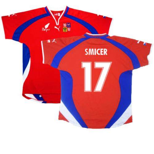 Czech Republic 2000-02 Home Shirt ((Fair) L) (Smicer 17)