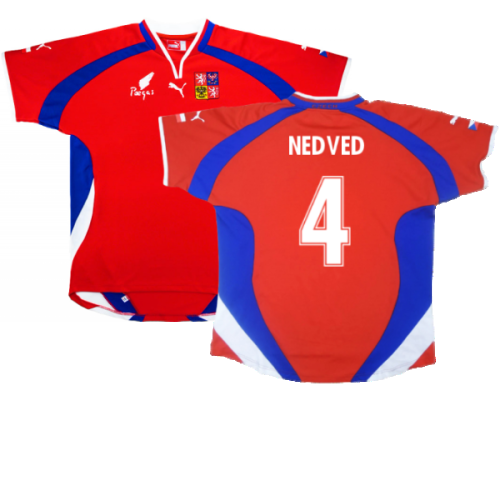 Czech Republic 2000-02 Home Shirt ((Very Good) L) (Nedved 4)