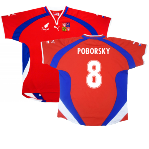 Czech Republic 2000-02 Home Shirt ((Very Good) XL) (Poborsky 8)