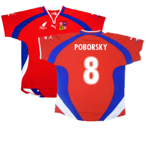 Czech Republic 2000-02 Home Shirt ((Very Good) XL) (Poborsky 8)