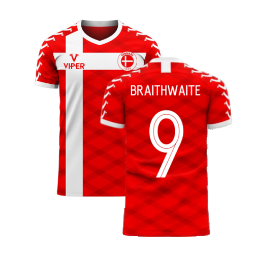 Denmark 2024-2025 Home Concept Football Kit (Viper) (BRAITHWAITE 9)