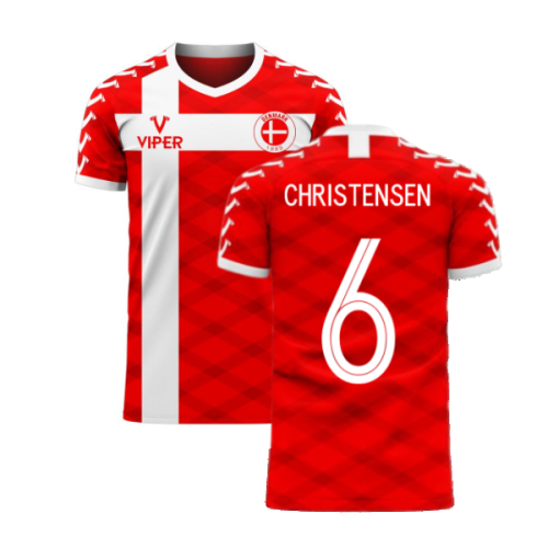 Denmark 2024-2025 Home Concept Football Kit (Viper) (CHRISTENSEN 6)