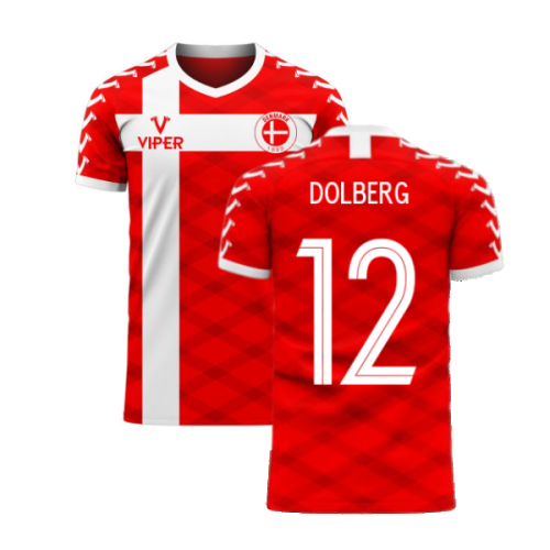 Denmark 2024-2025 Home Concept Football Kit (Viper) (DOLBERG 12)