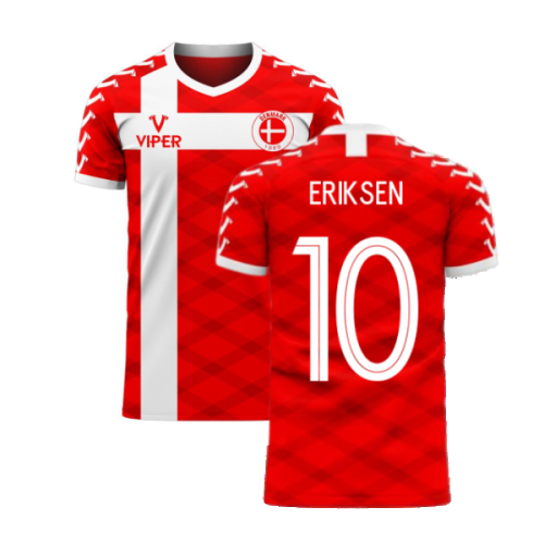 Denmark 2024-2025 Home Concept Football Kit (Viper) (ERIKSEN 10)