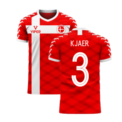 Denmark 2024-2025 Home Concept Football Kit (Viper) (KJAER 3)