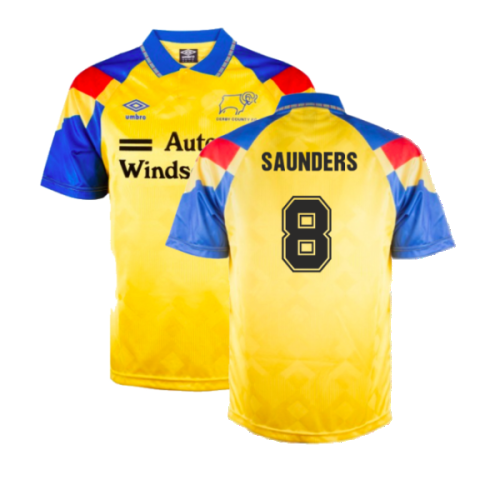 Derby County 1992 Away Umbro Shirt (Saunders 8)