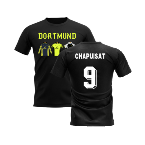 Dortmund 1996-1997 Retro Shirt T-shirt - Text (Black) (Chapuisat 9)