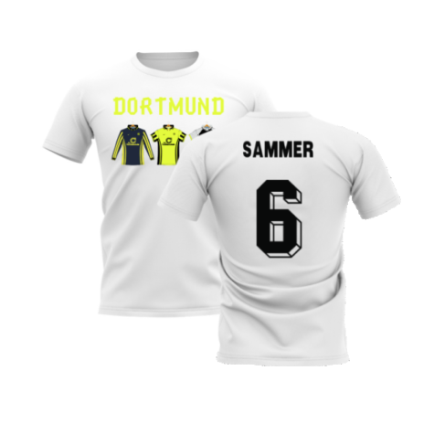 Dortmund 1996-1997 Retro Shirt T-shirt - Text (White) (Sammer 6)