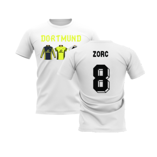 Dortmund 1996-1997 Retro Shirt T-shirt - Text (White) (Zorc 8)