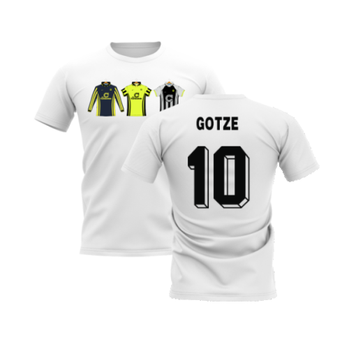 Dortmund 1996-1997 Retro Shirt T-shirt (White) (Gotze 10)