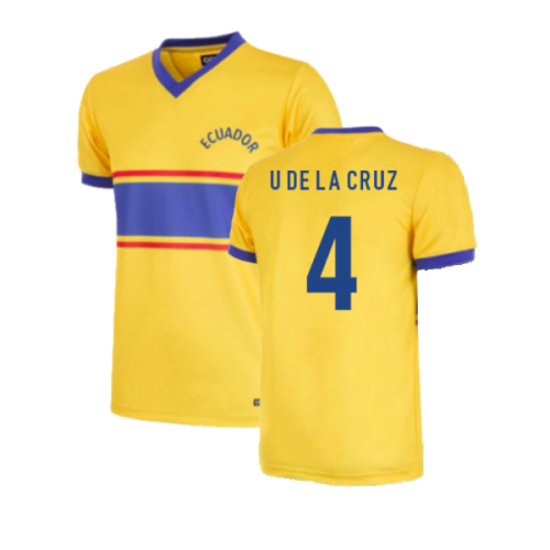 Ecuador 1983 Retro Football Shirt (U DE LA CRUZ 4)