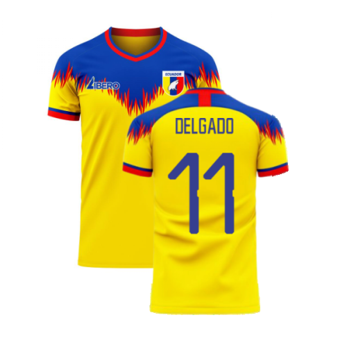 Ecuador 2024-2025 Home Concept Football Kit (Libero) (DELGADO 11)