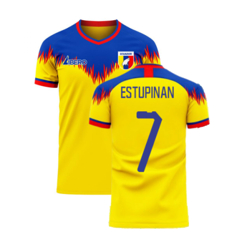 Ecuador 2024-2025 Home Concept Football Kit (Libero) (ESTUPINAN 7)