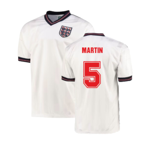 England 1986 Home World Cup Finals Retro Shirt (Martin 5)