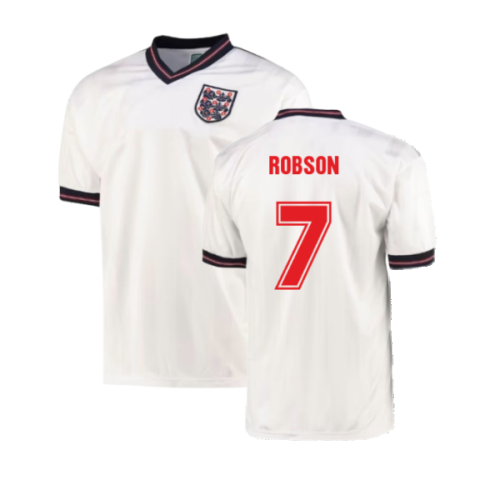 England 1986 Home World Cup Finals Retro Shirt (Robson 7)