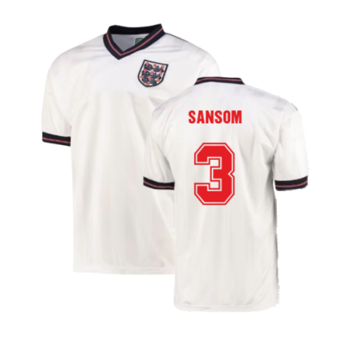 England 1986 Home World Cup Finals Retro Shirt (Sansom 3)