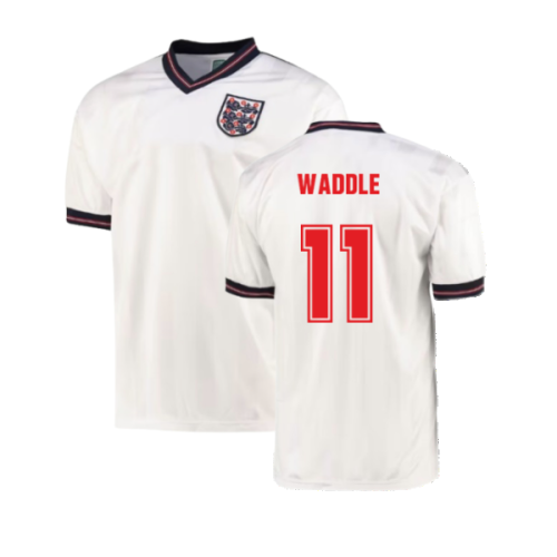 England 1986 Home World Cup Finals Retro Shirt (Waddle 11)