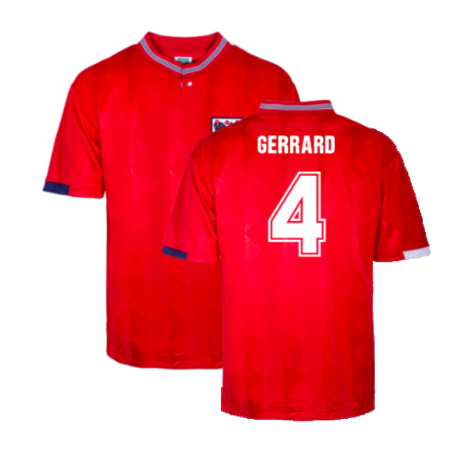 England 1989 Away Retro Shirt (Gerrard 4)