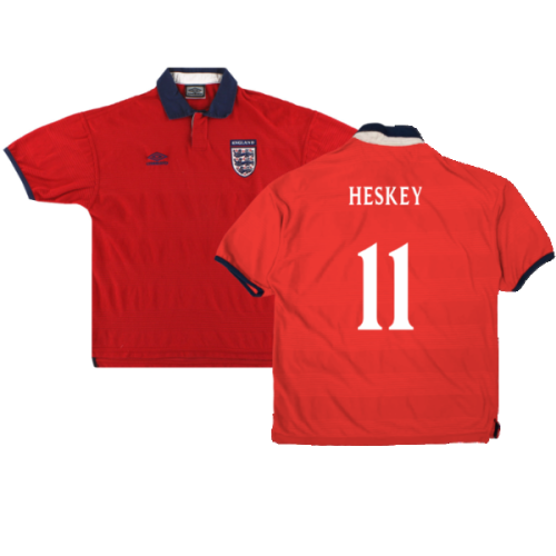 England 1999-01 Away Shirt (Very Good) (Heskey 11)