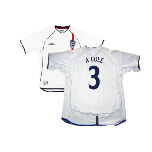 England 2001-03 Home Shirt ((Fair) XXL) (A. Cole 3)