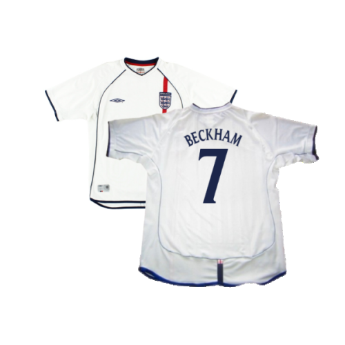 England 2001-03 Home Shirt ((Fair) XXL) (Beckham 7)