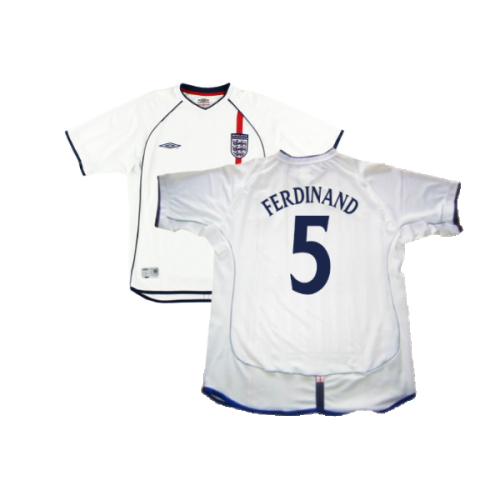 England 2001-03 Home Shirt ((Fair) XXL) (FERDINAND 5)