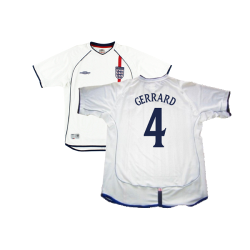 England 2001-03 Home Shirt ((Fair) XXL) (GERRARD 4)