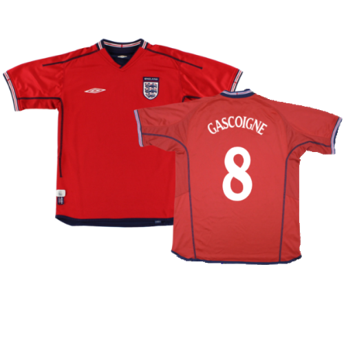 England 2002-04 Away Shirt ((Excellent) XL) (Gascoigne 8)