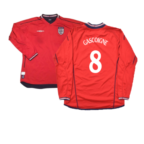 England 2002-04 Away Shirt LS (S) (Good) (Gascoigne 8)