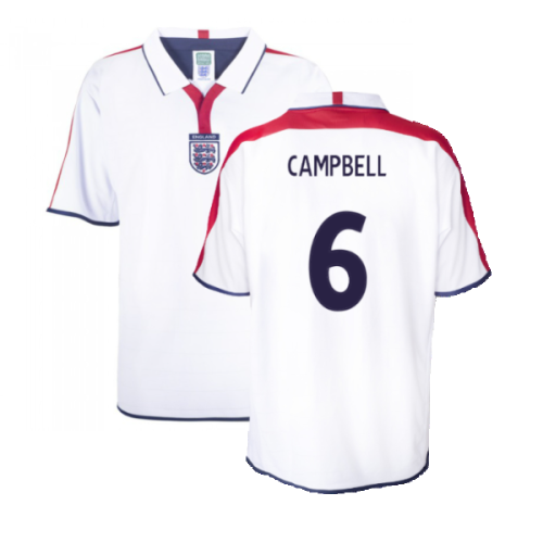 England 2004 Retro Football Shirt (Campbell 6)