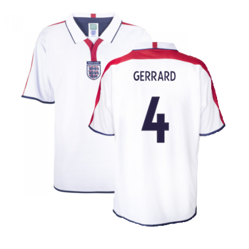 England 2004 Retro Football Shirt (Gerrard 4)