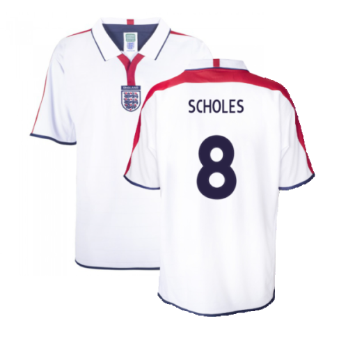 England 2004 Retro Football Shirt (Scholes 8)