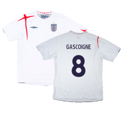 England 2005-07 Home Shirt (M) (Very Good) (GASCOIGNE 8)