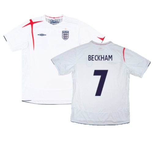England 2005-07 Home Shirt (XXL) (Very Good) (BECKHAM 7)