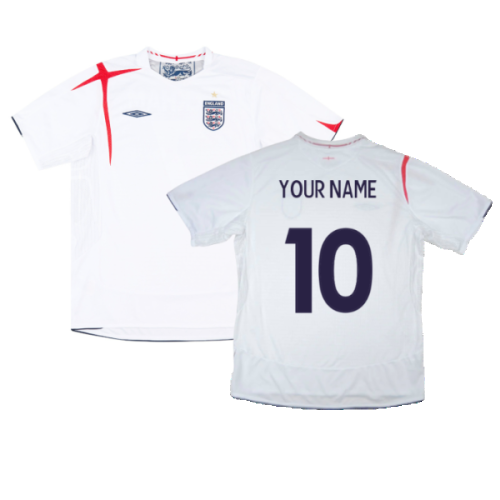 England 2005-07 Home Shirt (XXL) (Very Good) (Your Name)