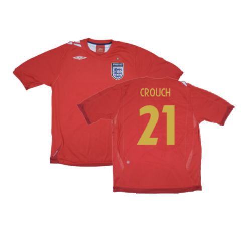 England 2006-08 Away Shirt (M) (Excellent) (CROUCH 21)